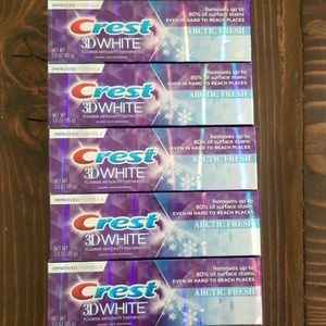 5 new Crest 3d white toothpaste lot